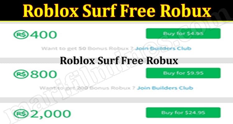 Roblox Surf Free Robux 2021..