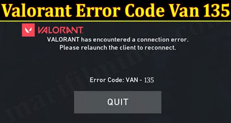 Valorant Error Code Van 135