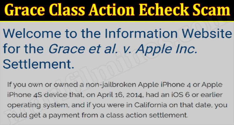 latest news Grace Class Action Echeck