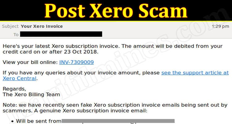 Latest News Post Xero Scam