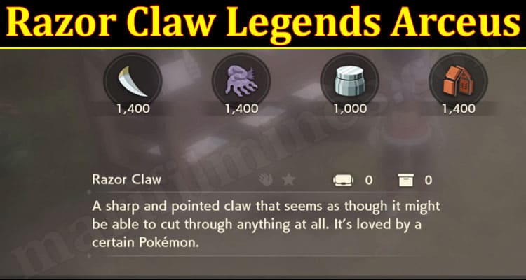 Latest News Razor Claw Legends Arceus