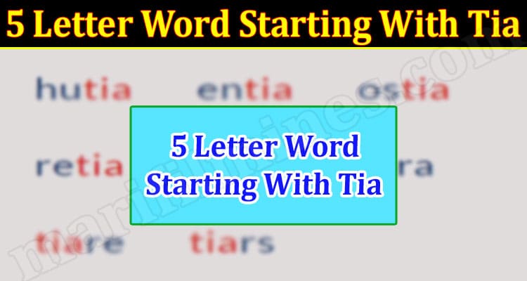 Gaming Tips 5 Letter Word Starting With Tia