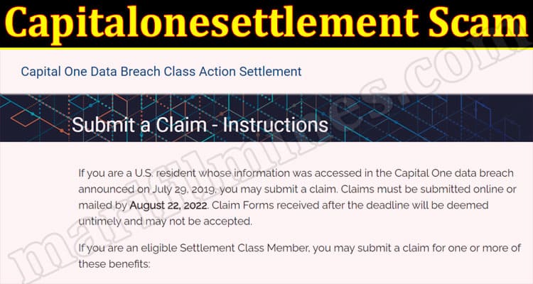 Latest News Capitalonesettlement Scam