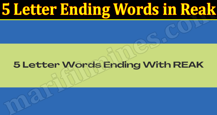 Gaming Tips 5 Letter Ending Words in Reak