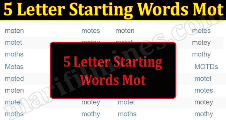 Gaming Tips 5 Letter Starting Words Mot