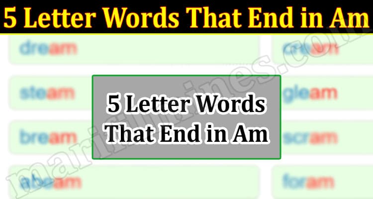 Gaming Tips 5 Letter Words That End in Am