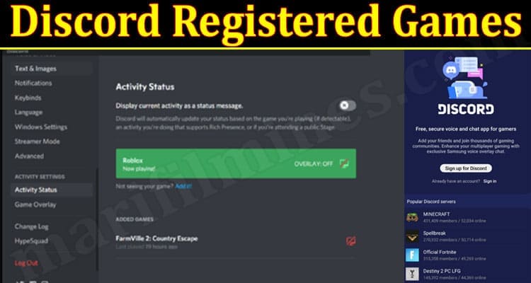 Gaming Tips Discord Registered Games