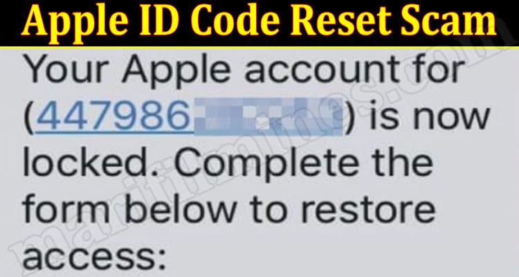 Latest News Apple ID Code Reset Scam