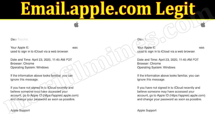 Latest News Email.apple.com Legit