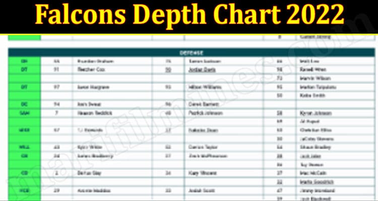 Latest News Falcons Depth Chart 2022